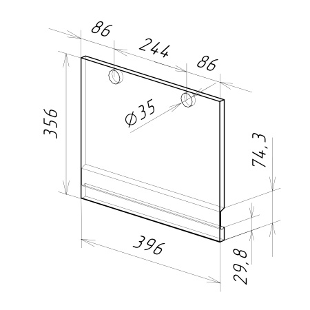 Модерн IH9 бланж 356х396 мм